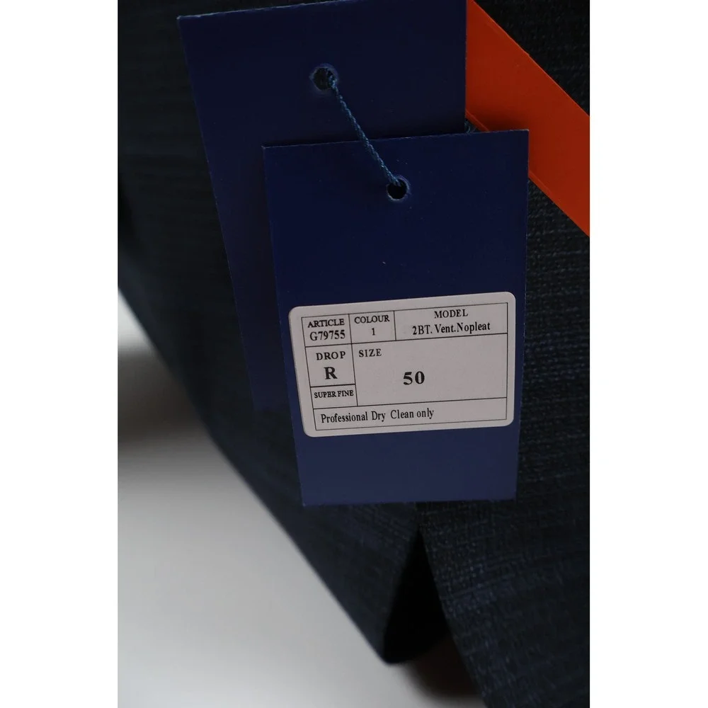 Giorgio Fiorelli Suit 2BT Vent Nopleat Blue Plaid 50/44 NWT